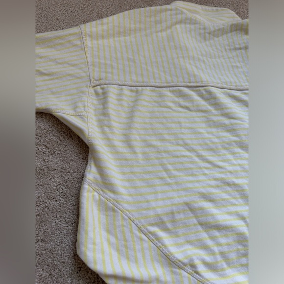 Pilcro Yellow Striped Henley Pullover Top - Picture 9 of 9